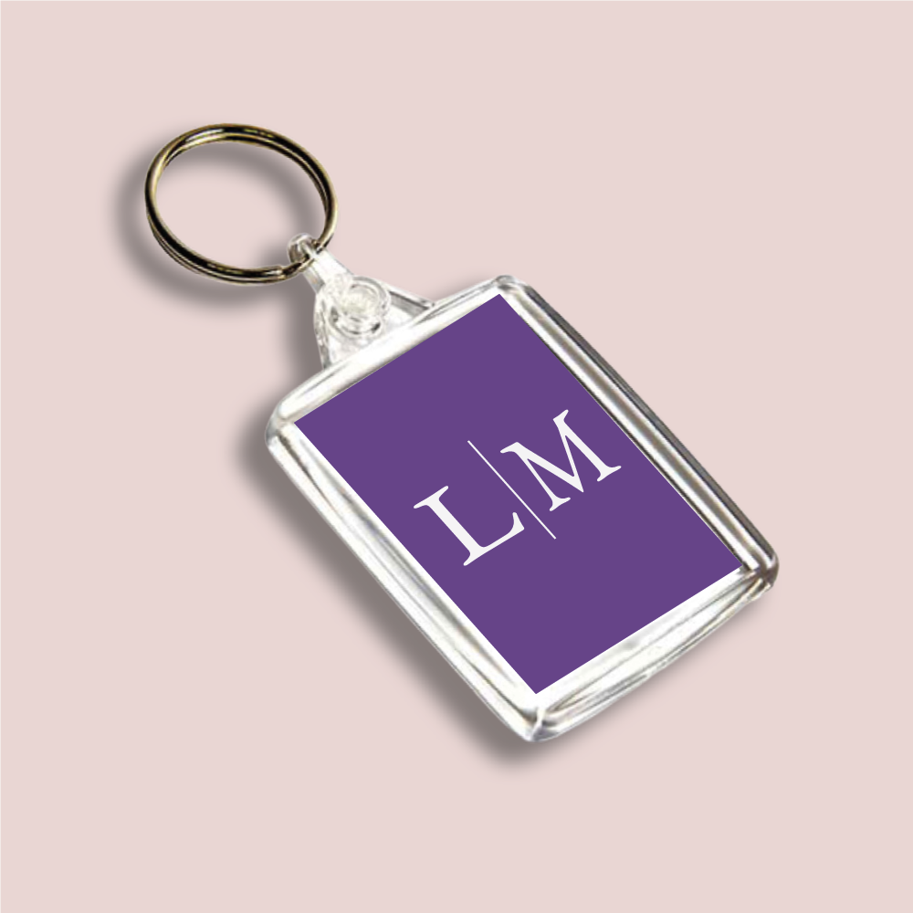 INITIALS, Wedding Double Sided Keyring (KR-INK-B-13)