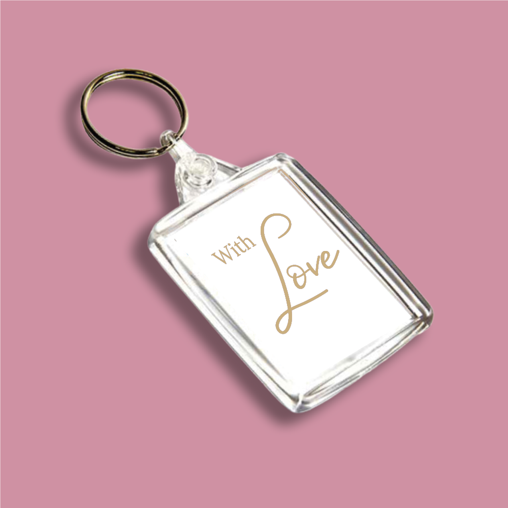 WITH LOVE, Double Sided Keyring (KR-INK-BR-7)