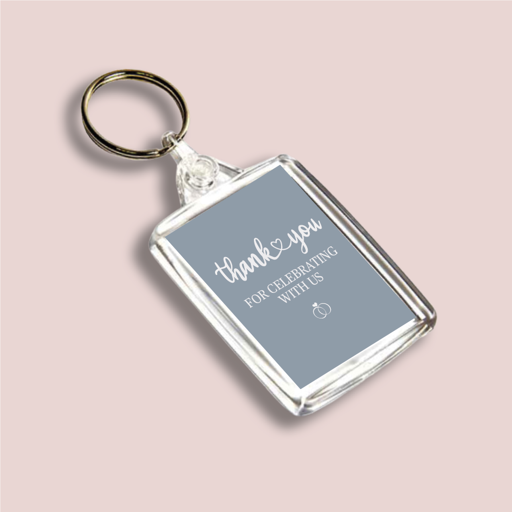 THANK YOU, Wedding Double Sided Keyring (KR-INK-P-11)