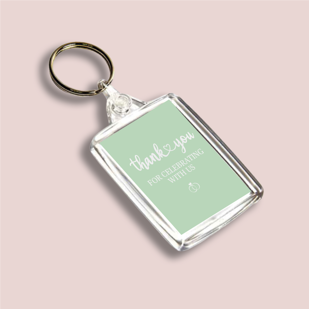 THANK YOU, Wedding Double Sided Keyring (KR-INK-P-11)