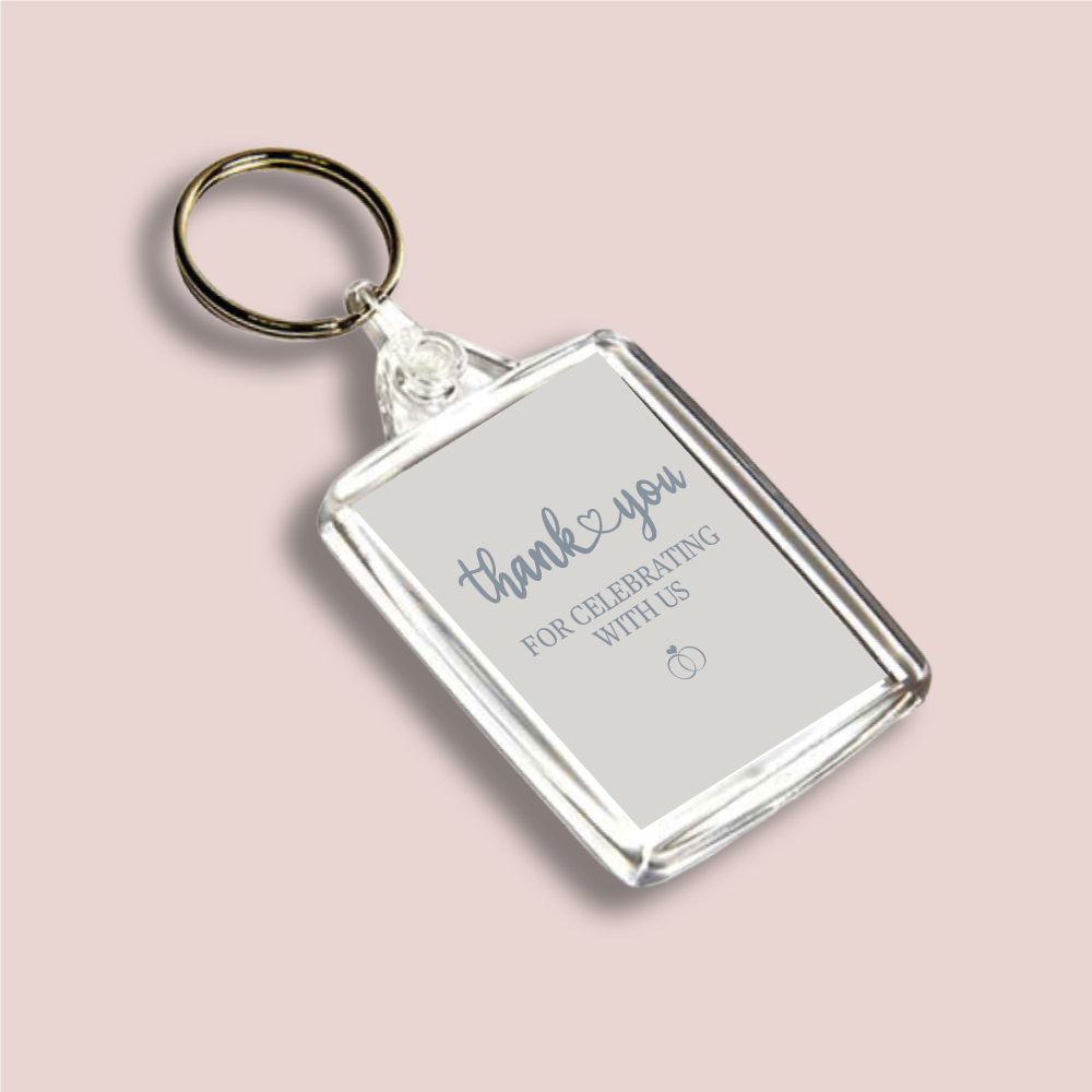 THANK YOU, Wedding Double Sided Keyring (KR-INK-P-11)