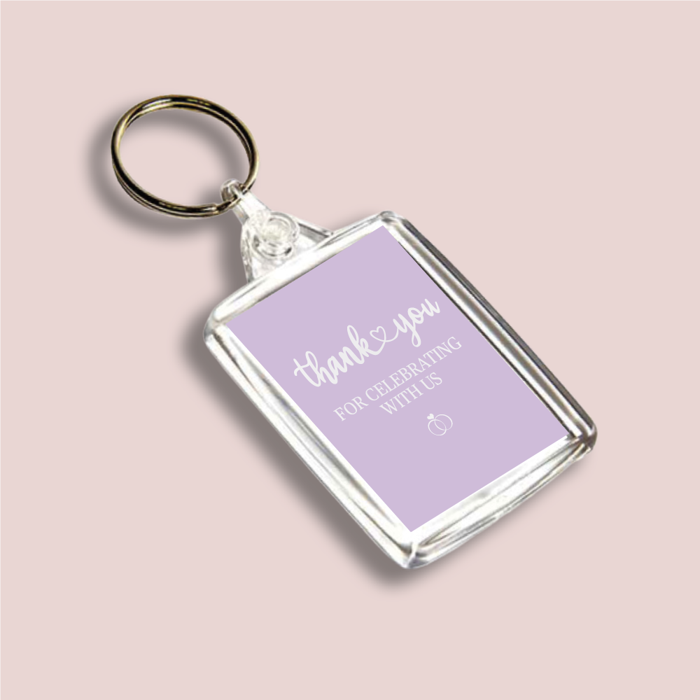 THANK YOU, Wedding Double Sided Keyring (KR-INK-P-11)