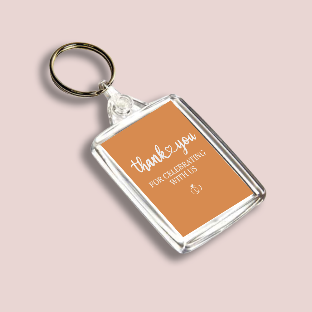 THANK YOU, Wedding Double Sided Keyring (KR-INK-P-11)