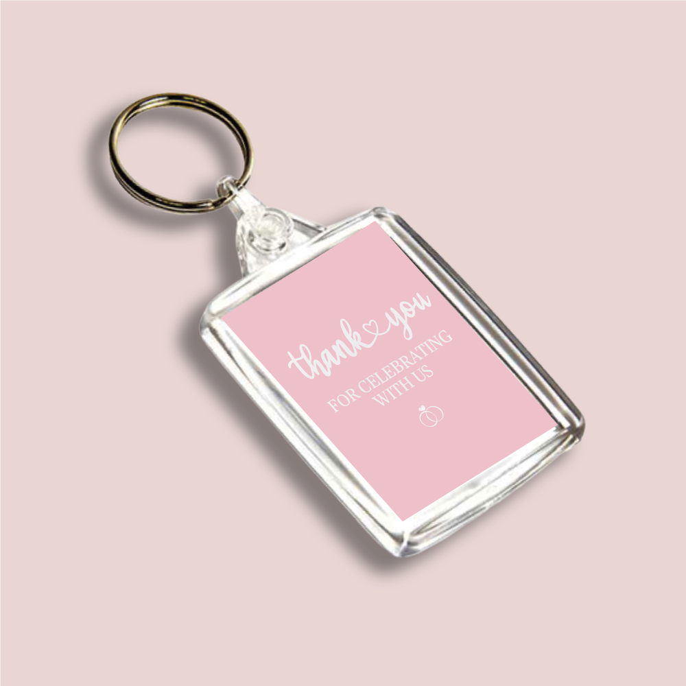 THANK YOU, Wedding Double Sided Keyring (KR-INK-P-11)