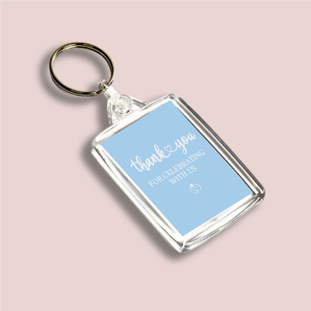 THANK YOU, Wedding Double Sided Keyring (KR-INK-P-11)
