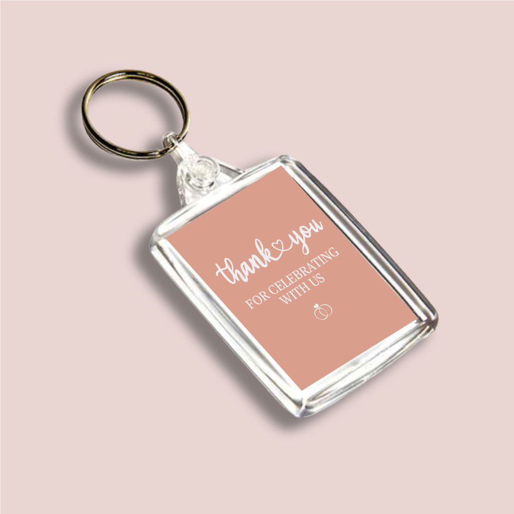 THANK YOU, Wedding Double Sided Keyring (KR-INK-P-11)
