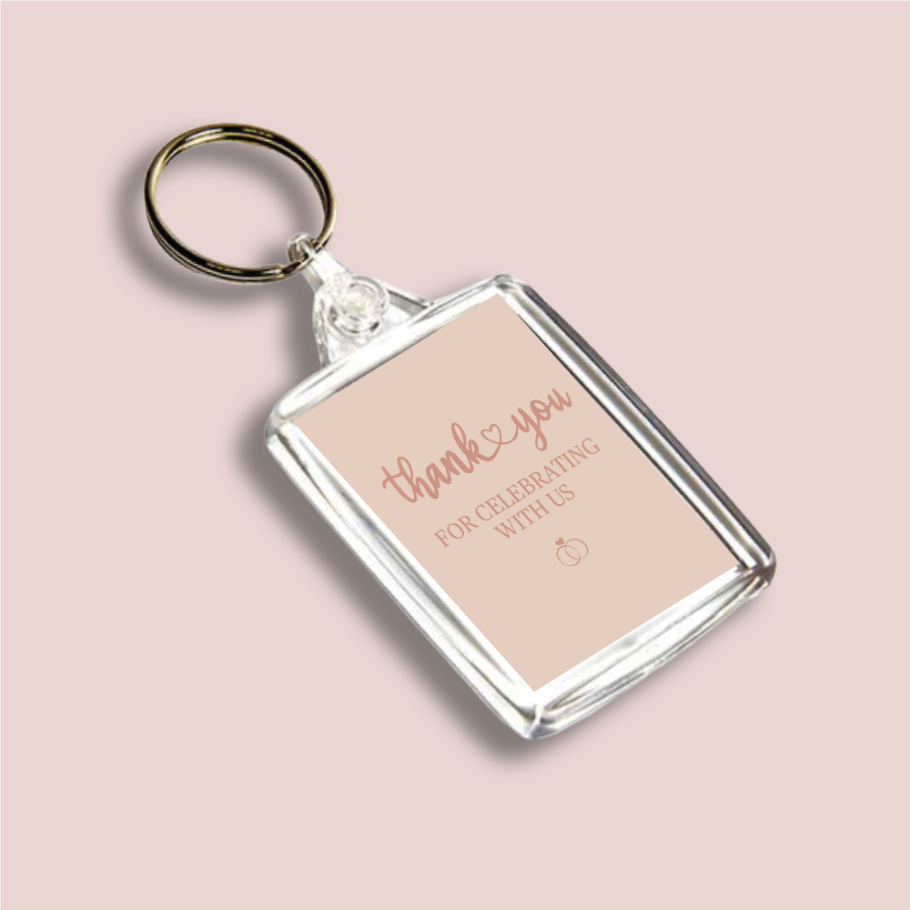 THANK YOU, Wedding Double Sided Keyring (KR-INK-P-11)