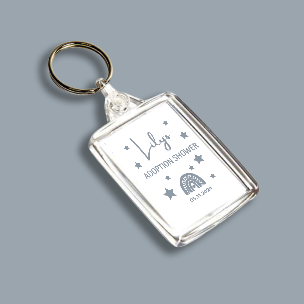 ADOPTION SHOWER, Double Sided Keyring (KR-INK-PR-3)