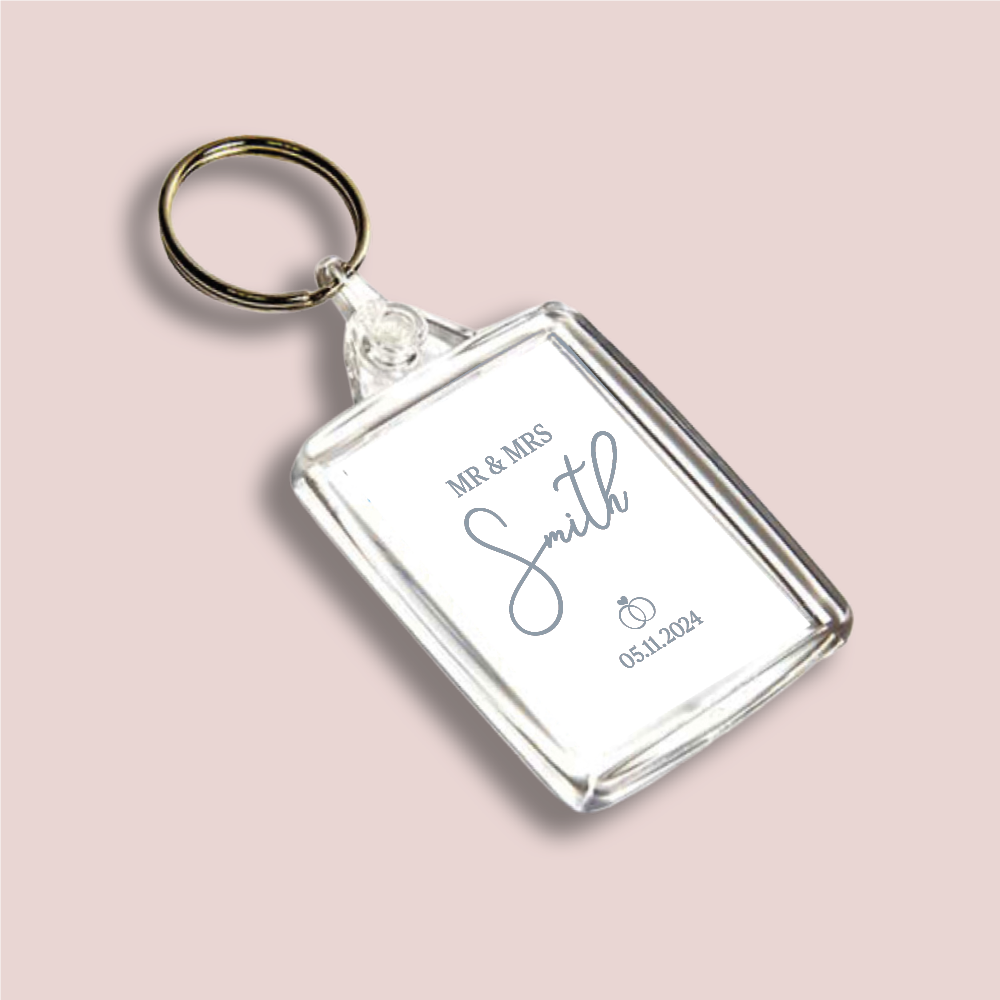 NAME, Wedding Double Sided Keyring (KR-INK-PR-36)