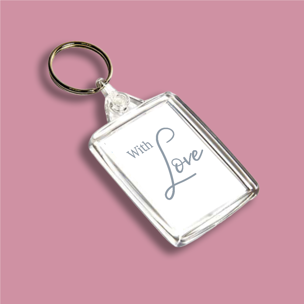 WITH LOVE, Double Sided Keyring (KR-INK-PR-7)