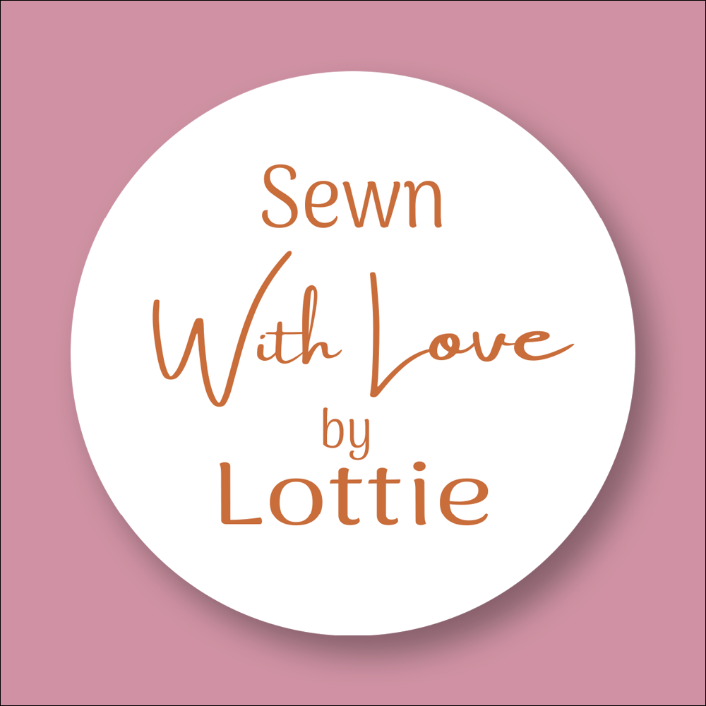 SEWN WITH LOVE, Personalised Round Printed Stickers (STK-INK-BR-40)